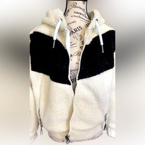 SuperDry sherpa bomber jacket with hoodie.